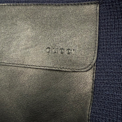 Gucci woven pocket sweater navy - Large