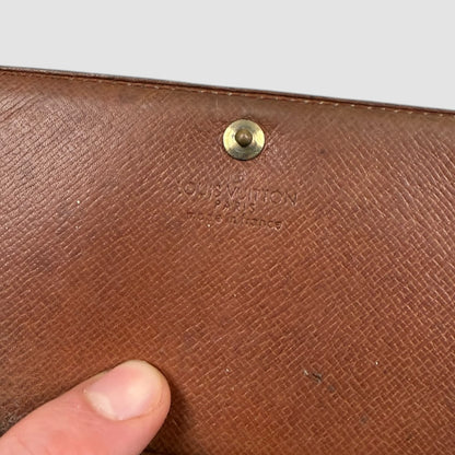Louis Vuitton zip wallet brown