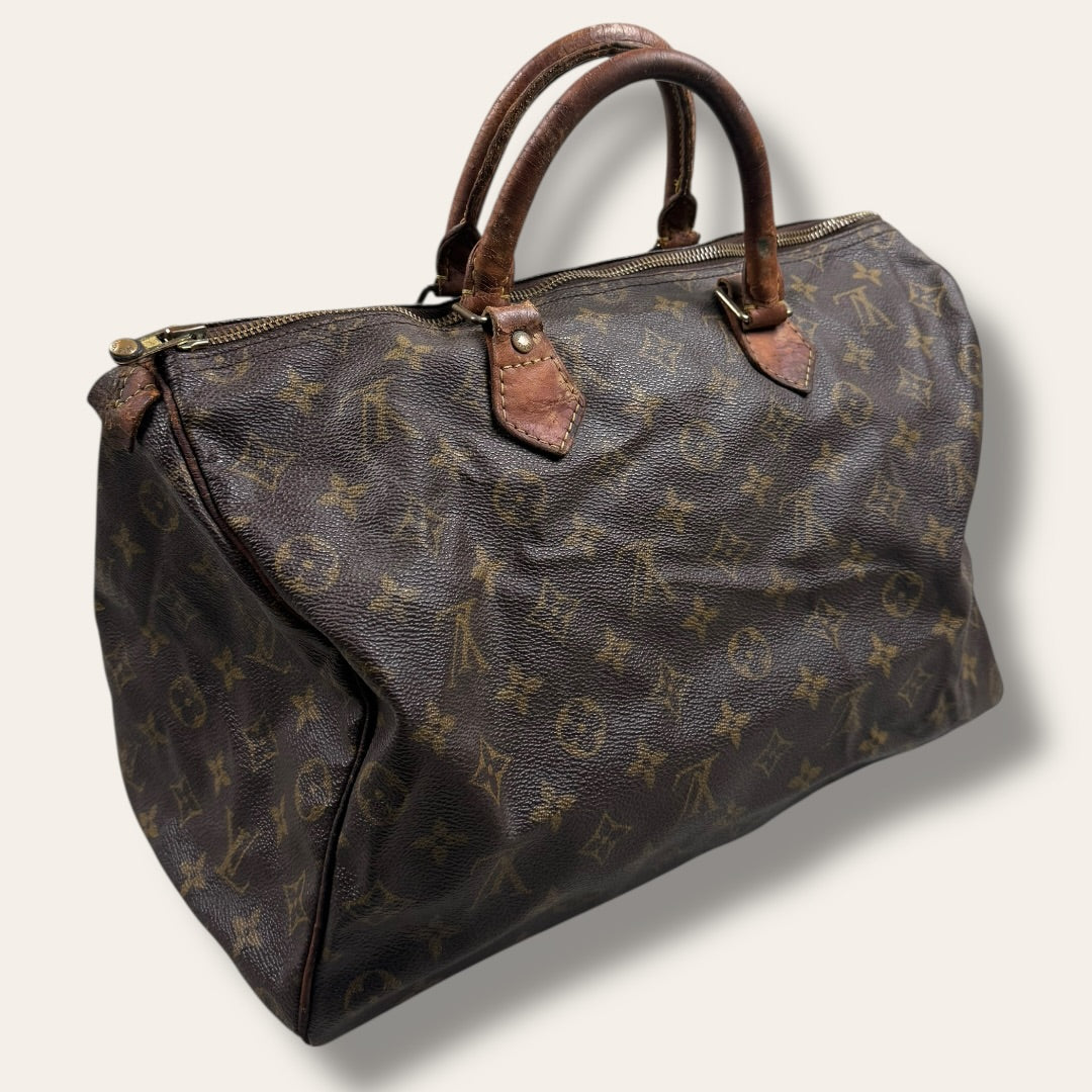 Louis vuitton speedy 30 monogram canvas bag brown