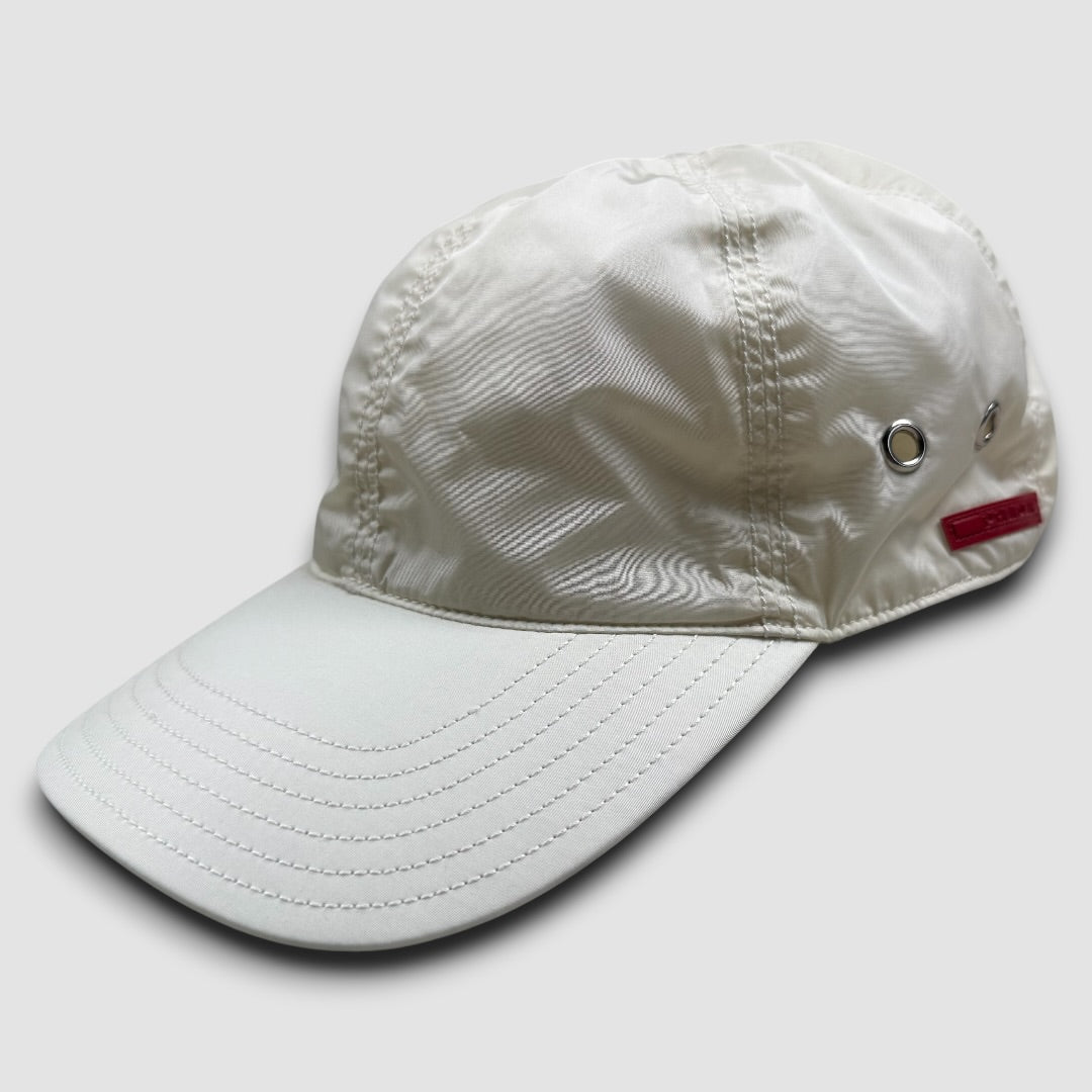 Prada sport short label cap white - medium/large
