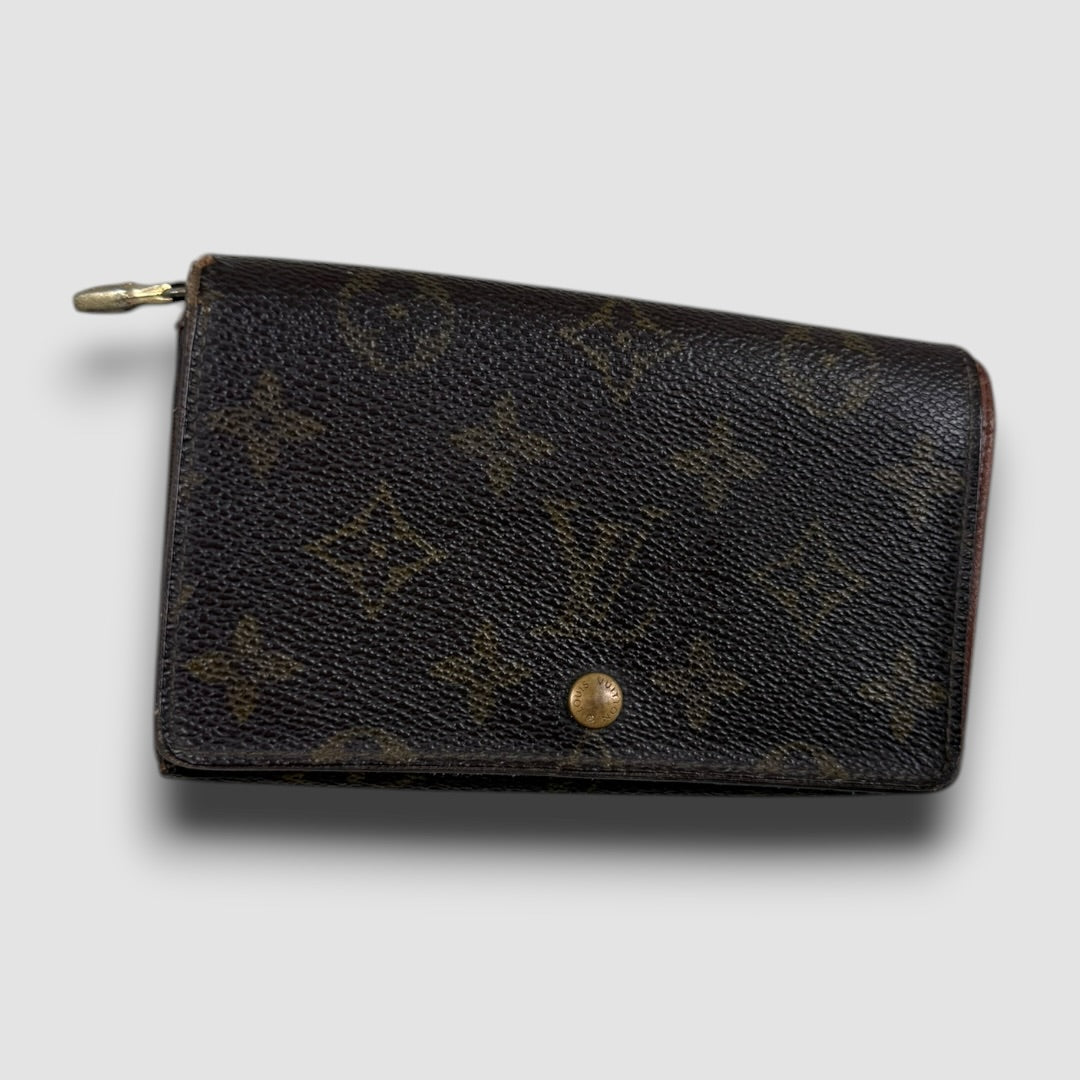Louis Vuitton zip wallet brown