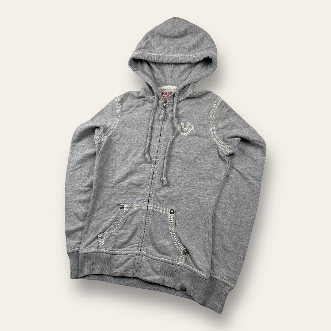 True religion zip-up hoodie grey - Extra small