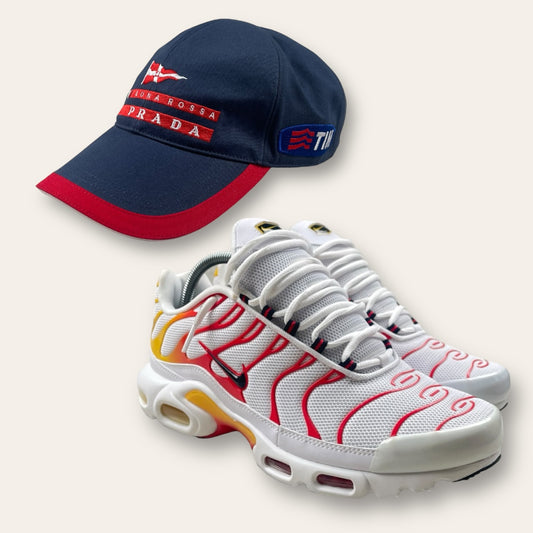 Prada luna rossa cap x Nike air max plus ‘sunburn’ 43