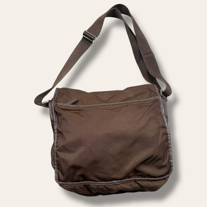 Prada Tessuto Nylon Crossbody / Messenger Bag brown