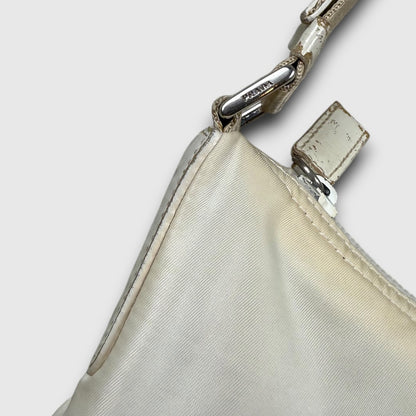 Prada nylon tessuto handbag white