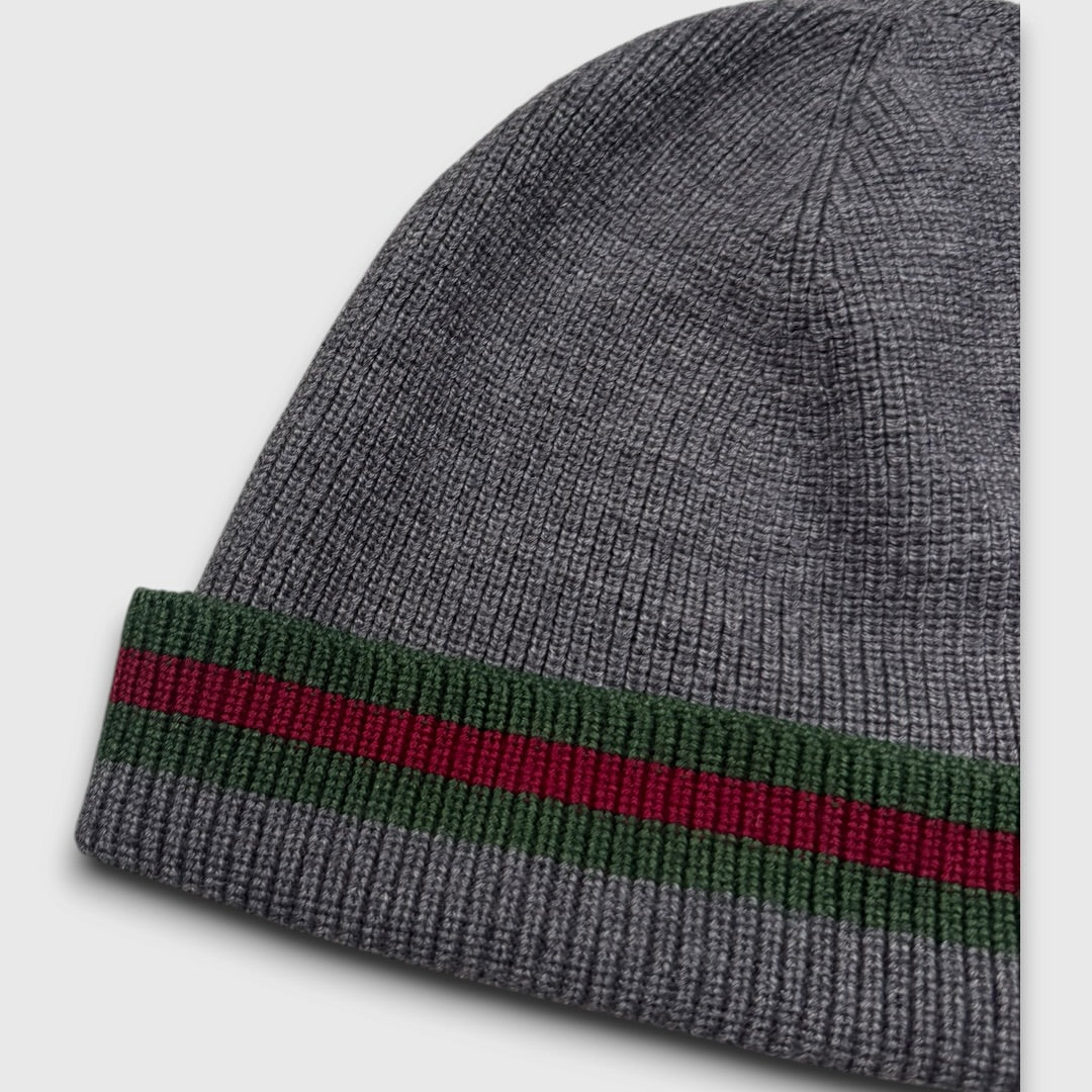 Gucci web stripes hat grey