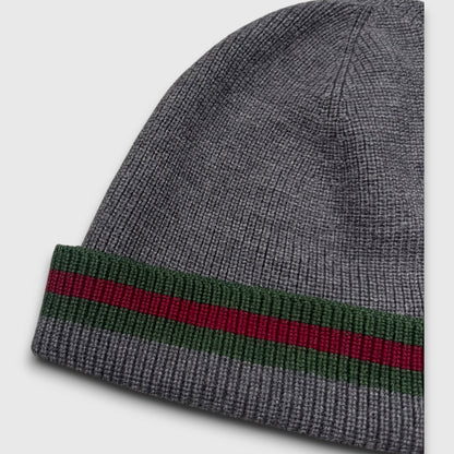 Gucci web stripes hat grey