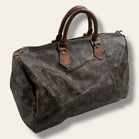 Louis vuitton speedy 30 monogram canvas bag brown