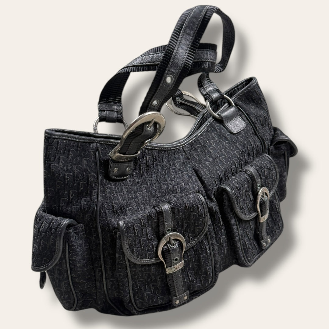 Christian Dior trotter multipocket handbag 2004 black