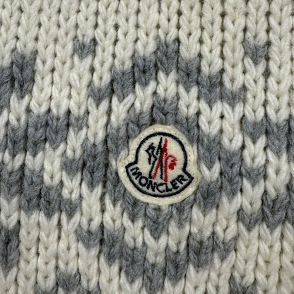 Moncler scarf white/grey