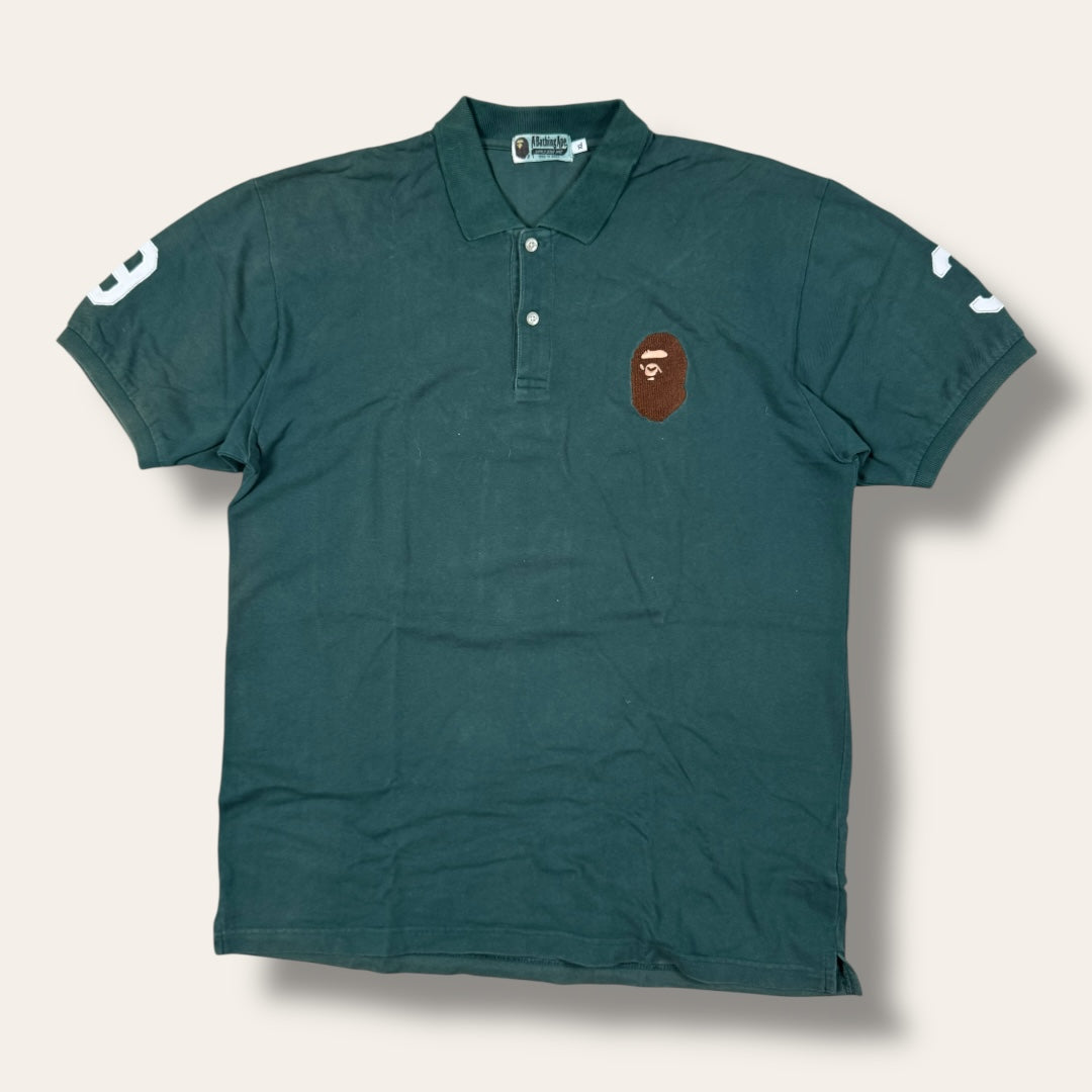 Bape polo shirt green - Extra large