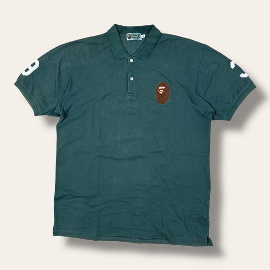 Bape polo shirt green - Extra large