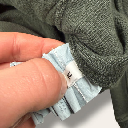 Stone Island zip-up hoodie dark green - Medium