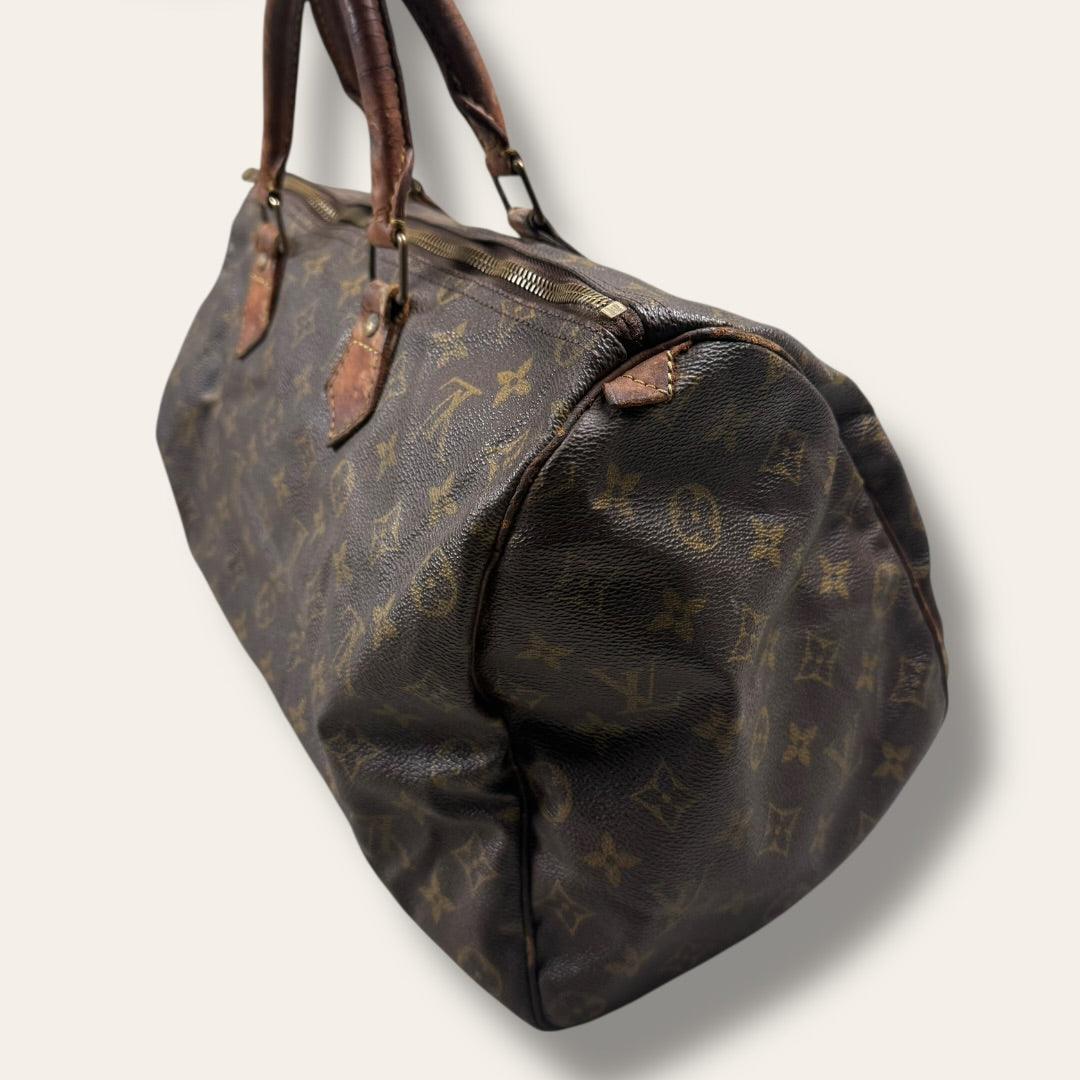 Louis vuitton speedy 30 monogram canvas bag brown