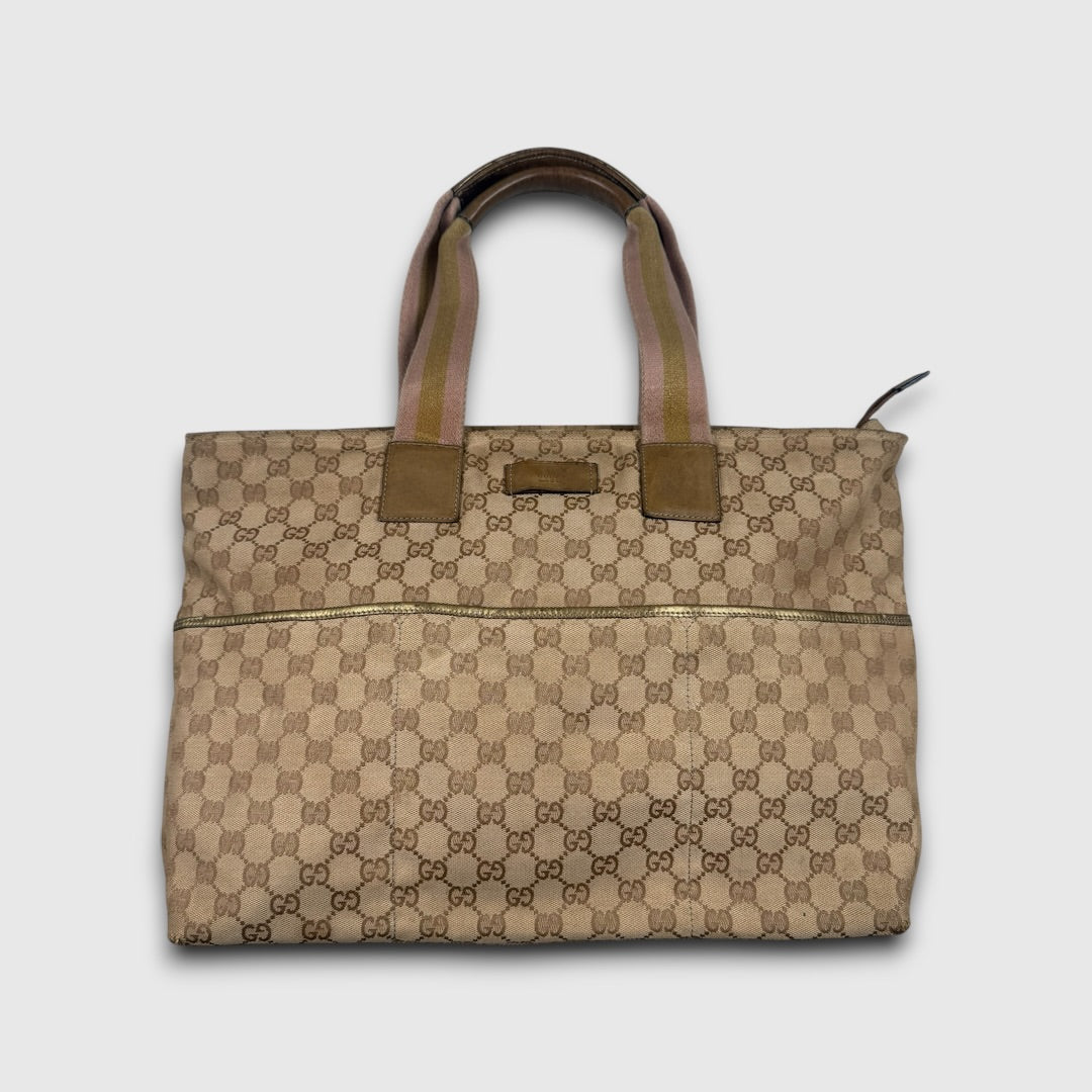Gucci GG Canvas Web/Sherry Line Tote bag