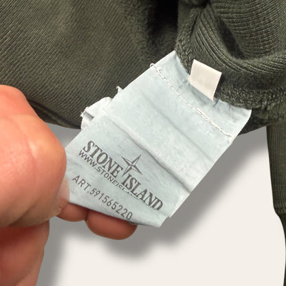 Stone Island zip-up hoodie dark green - Medium