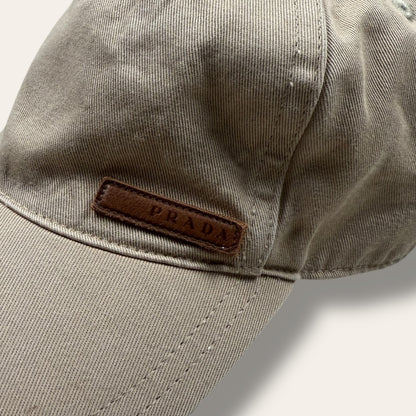 Prada brown logo cap - Large