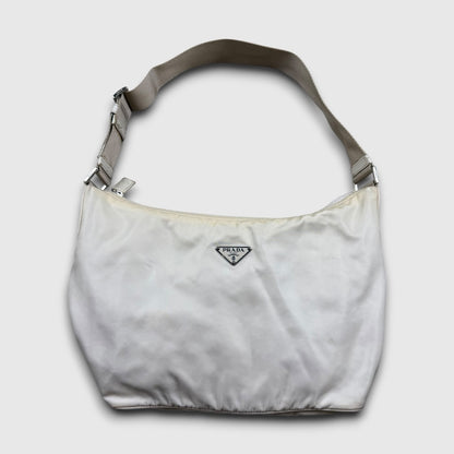 Prada nylon tessuto handbag white