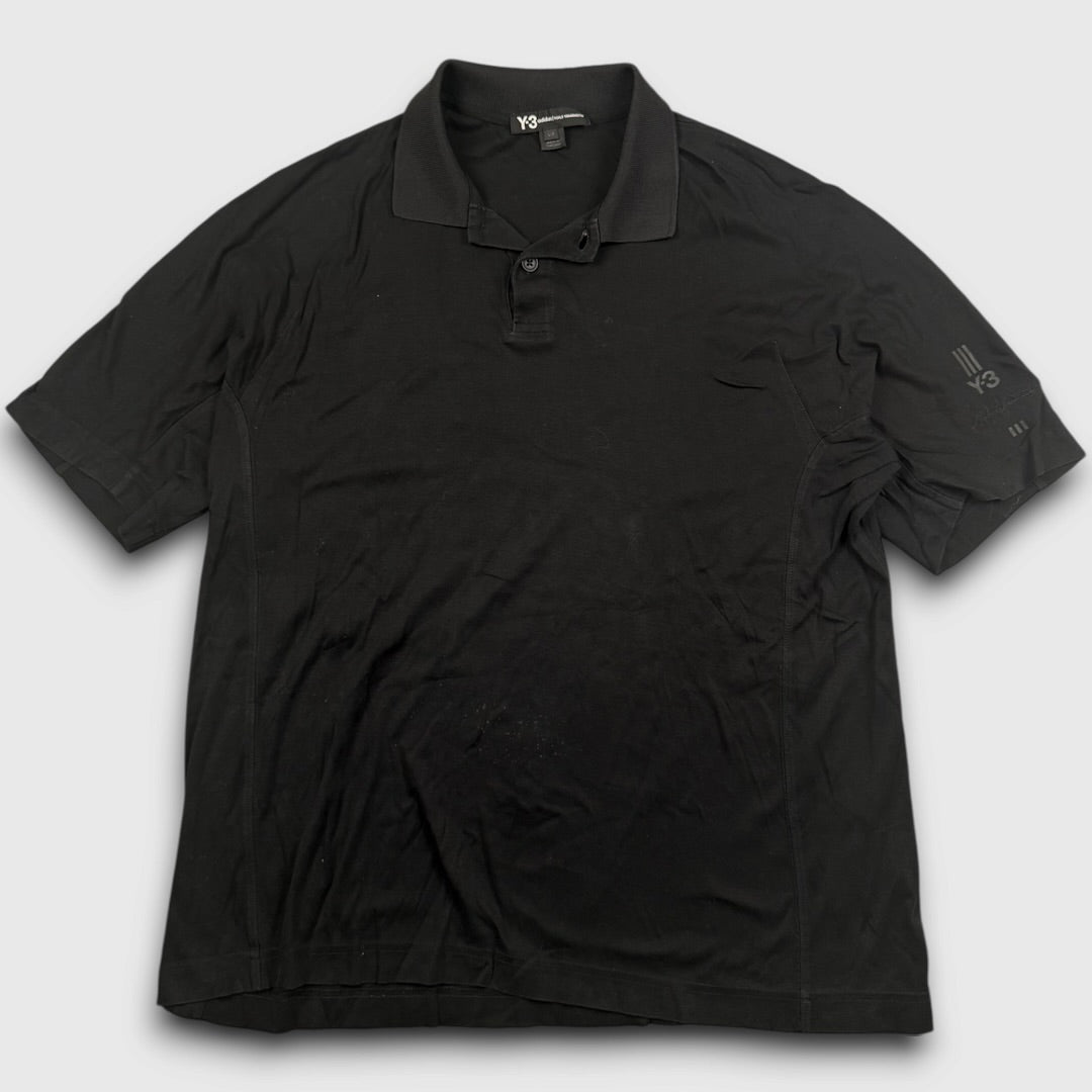 Y-3 adidas poloshirt black - large
