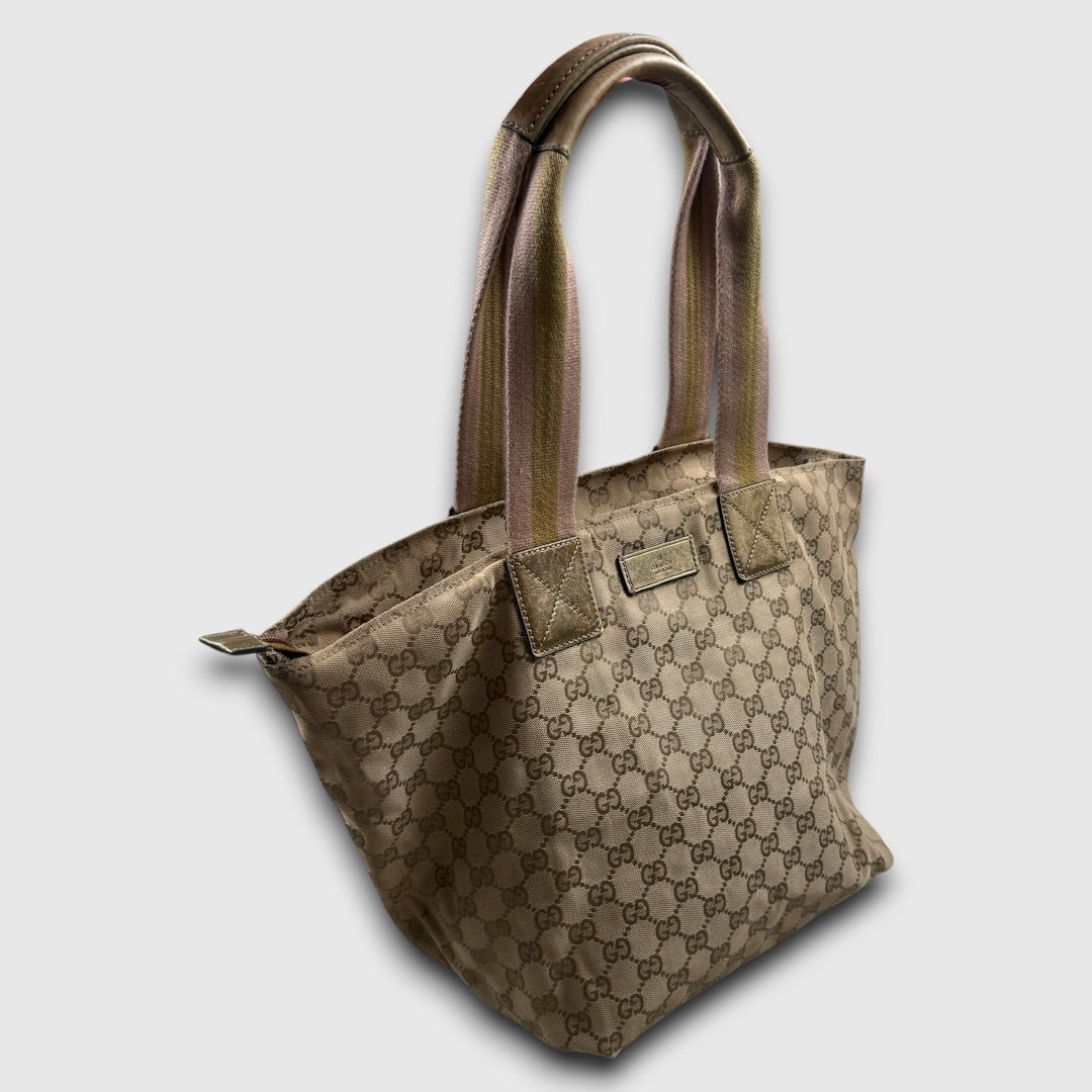 Gucci vintage GG Canvas Web/Sherry Line Tote