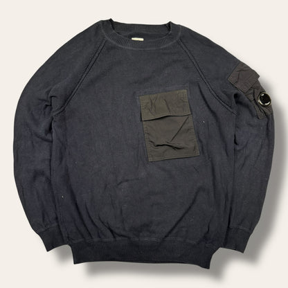 C.P. Company front pocket sweater navy - Medium