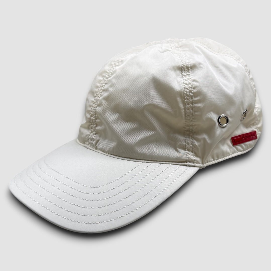 Prada sport short label cap white - medium/large