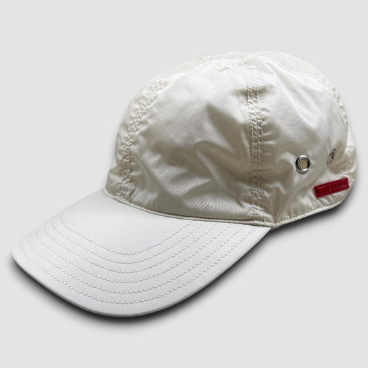 Prada sport short label cap white - medium/large