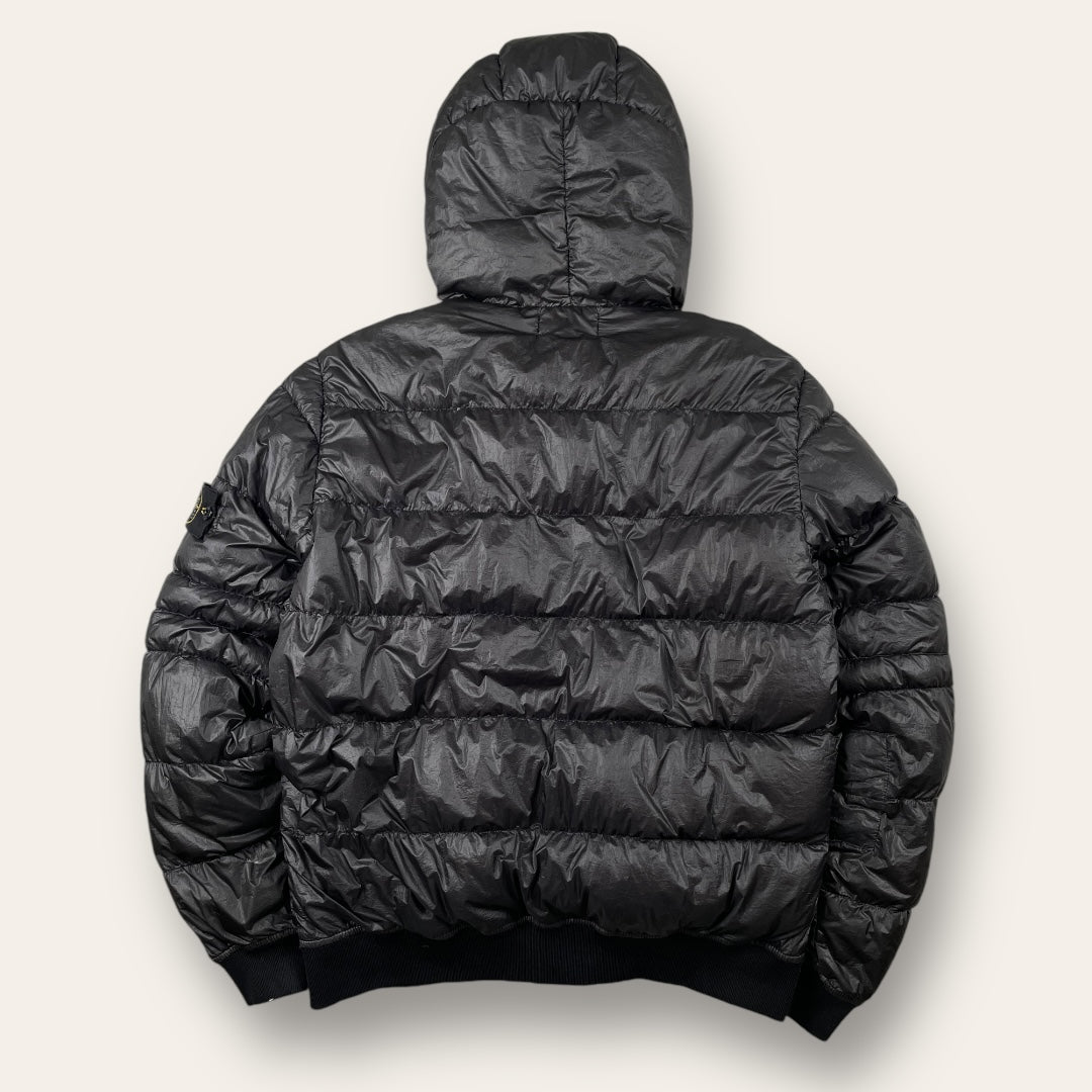 Stone Island garment dyed down jacket black - Medium