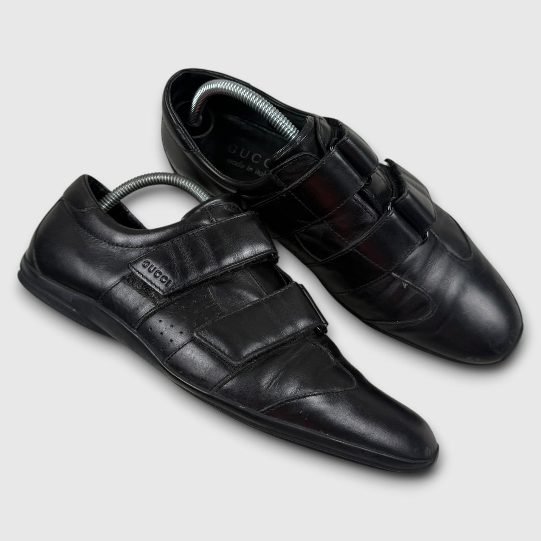 Gucci leather velcro strap shoes black - 42,5
