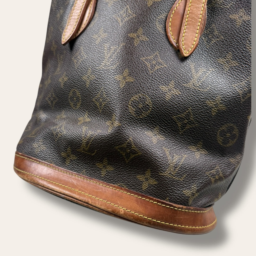 Louis vuitton bucket bag brown
