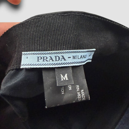 Prada nylon & denim cap black - Medium