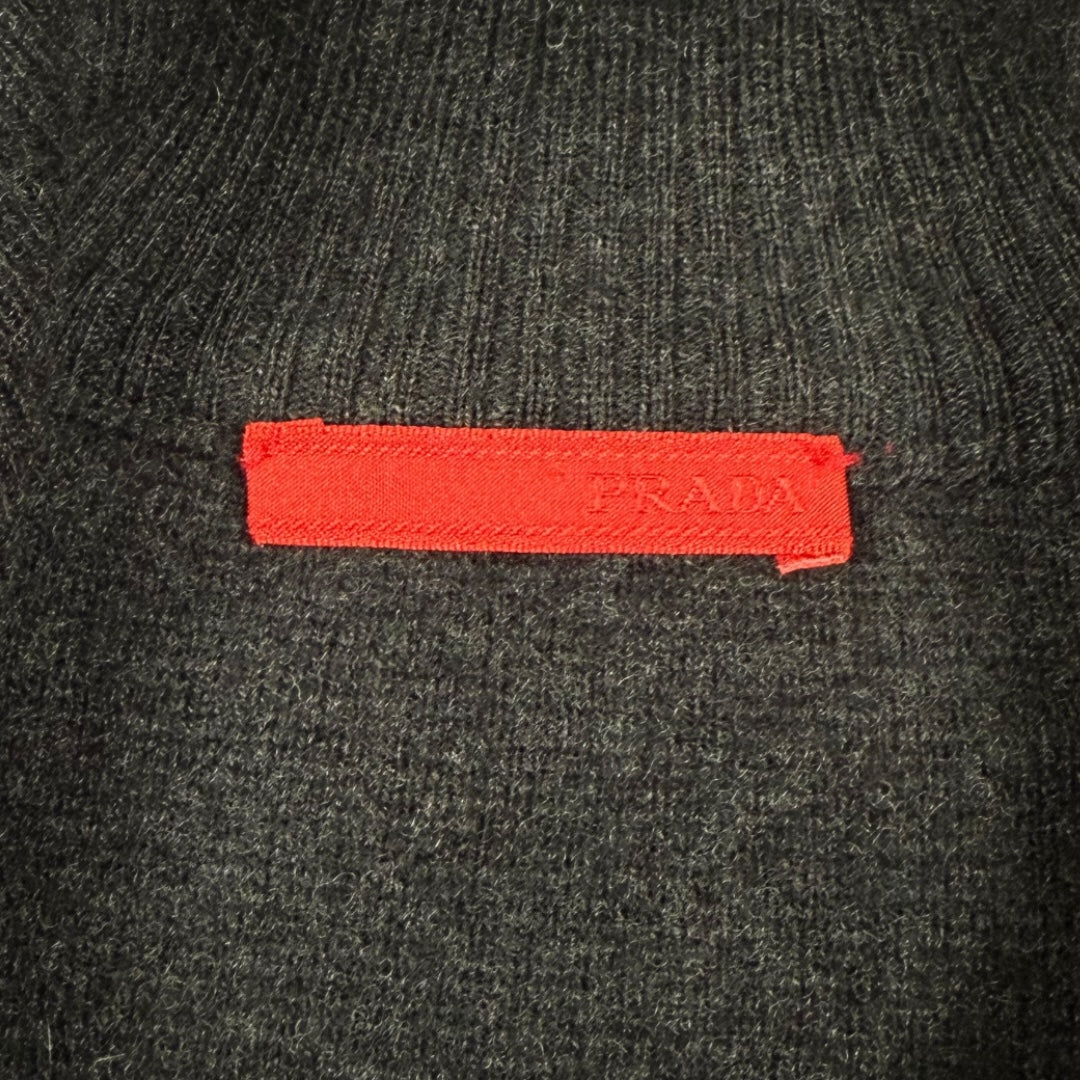 Prada black label zip-up vest black - Small