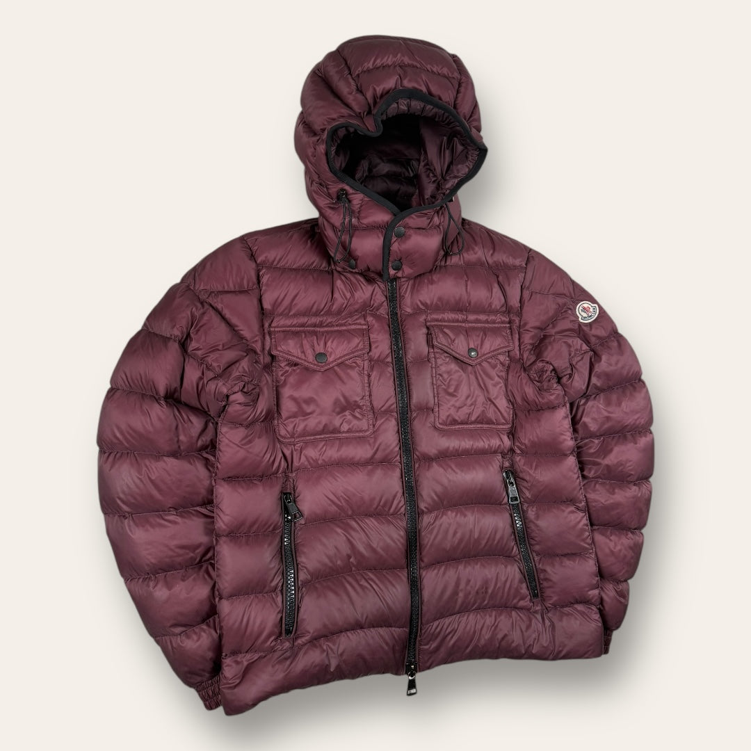 Moncler jacket burgundy - 2 (small/Medium)