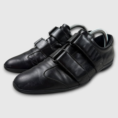Gucci leather velcro strap shoes black - 42,5