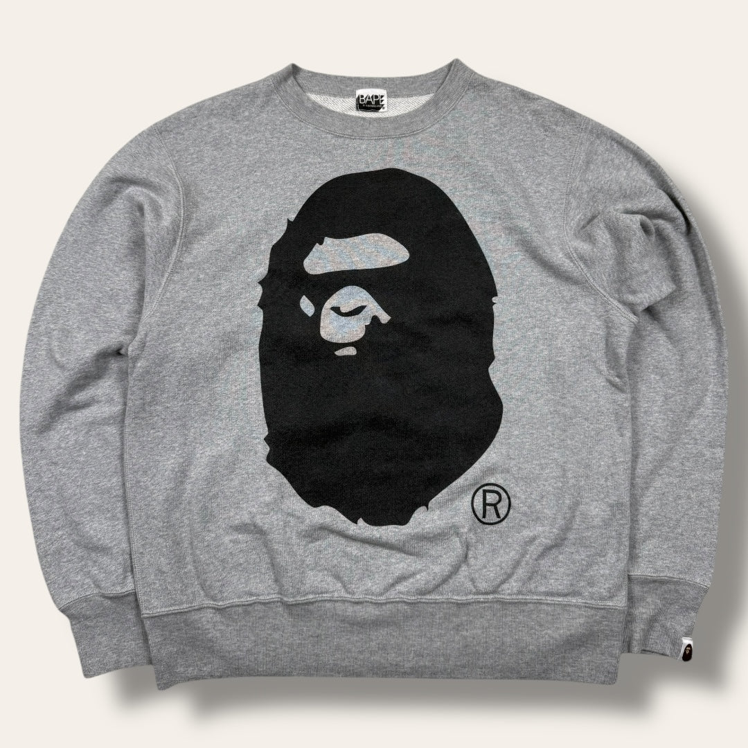 Bape head sweater grey - medium