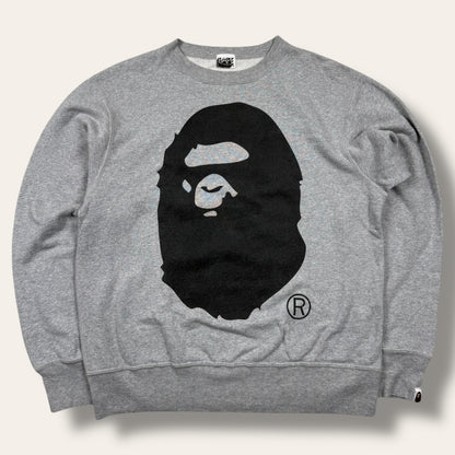Bape head sweater grey - medium