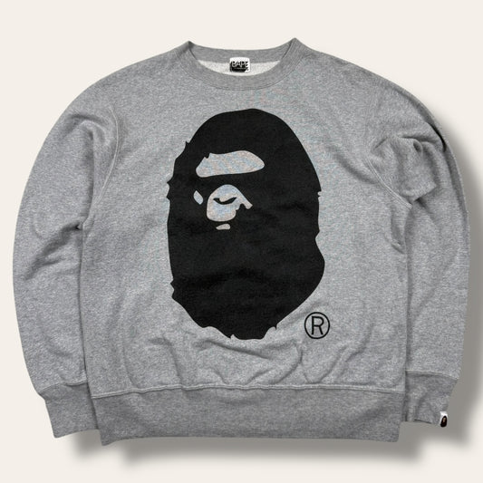 Bape head sweater grey - medium