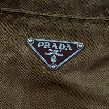 Prada nylon shoulder bag brown