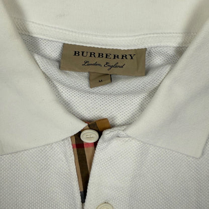 Burberry polo shirt white - Medium