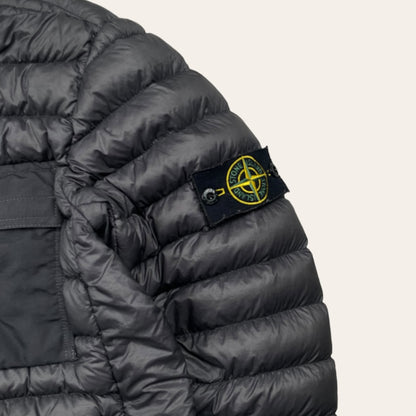 Stone island garment dyed micro yarn down jacket black/grey - Medium