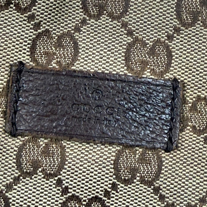 Gucci canvas hobo shoulder bag