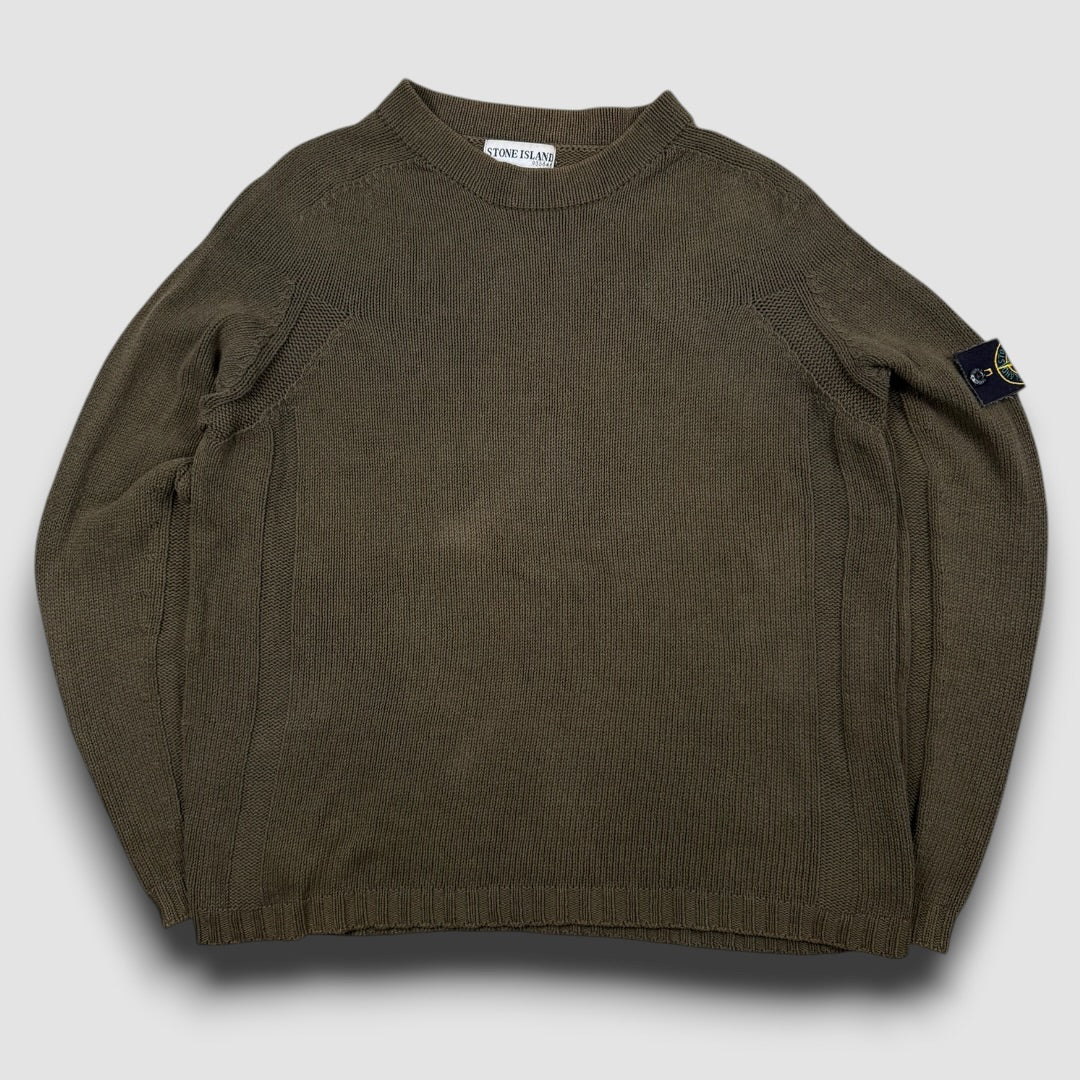 Stone Island knitted sweater khaki - Large