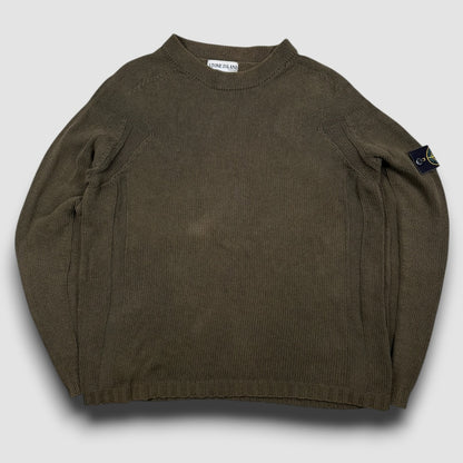 Stone Island knitted sweater khaki - Large