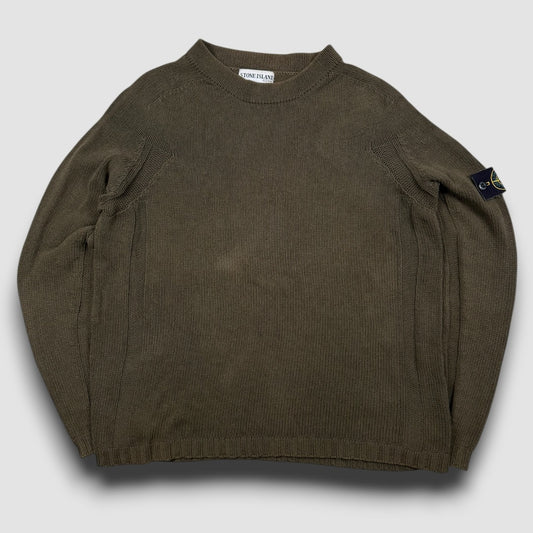 Stone Island knitted sweater khaki - Large