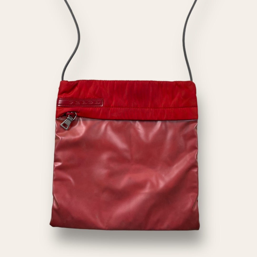 Prada sport 99’ shoulder bag red