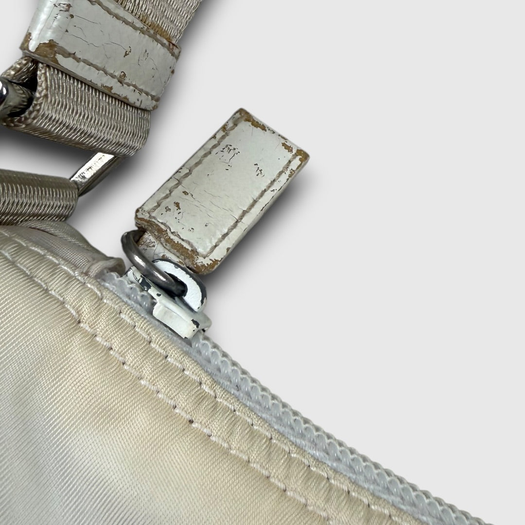Prada nylon tessuto handbag white