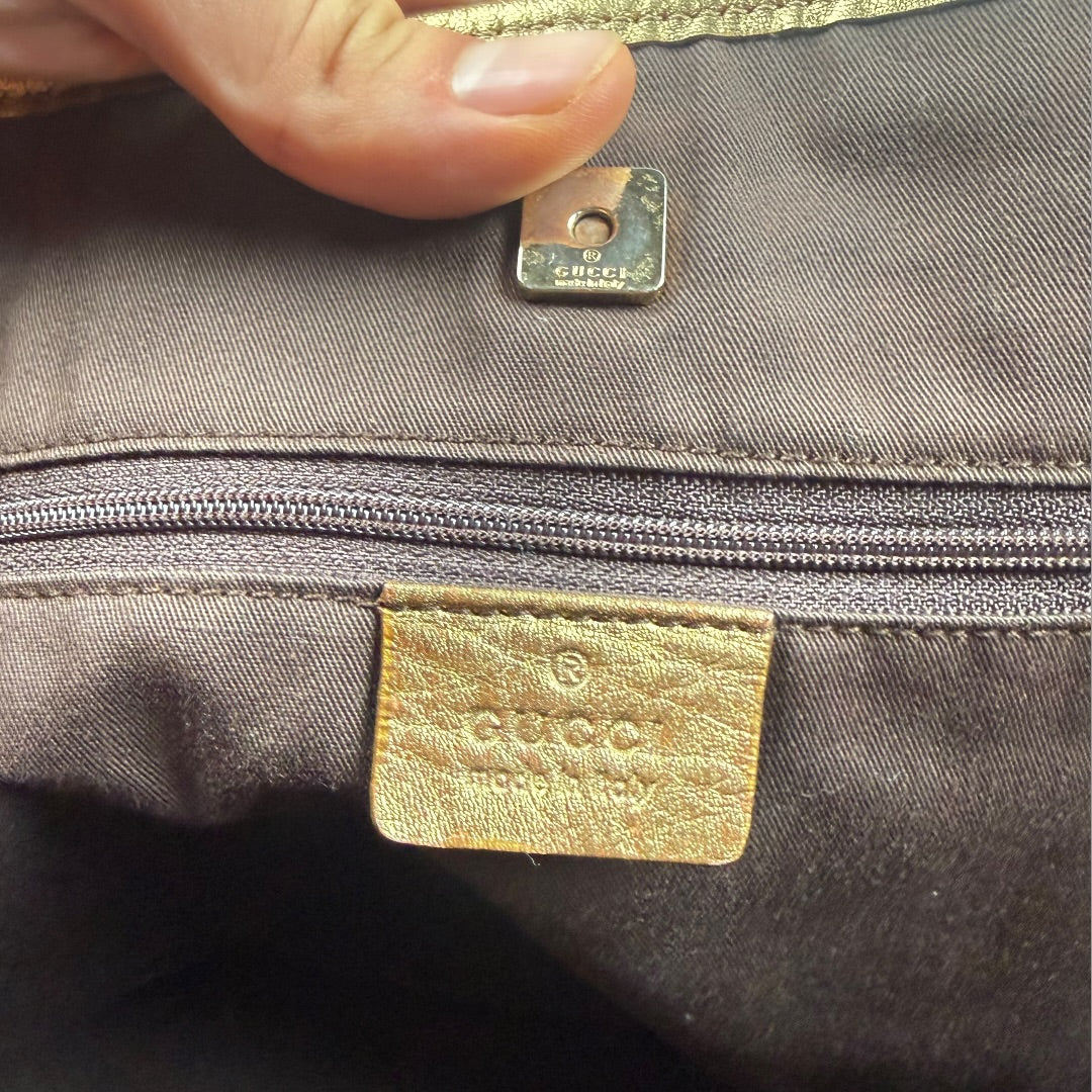 Gucci GG canvas plastific leather