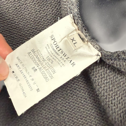 Stone Island 1/4 zip grey/black - Large