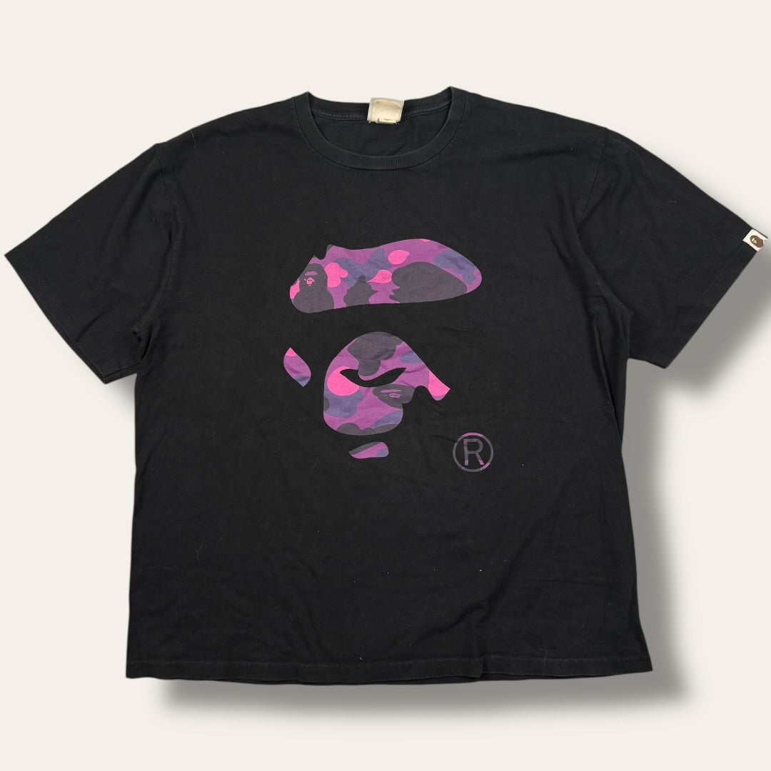 Bape ape tee purple/black - XXL