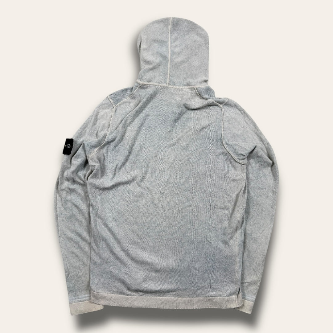 Stone Island reversible hoodie blue - Small